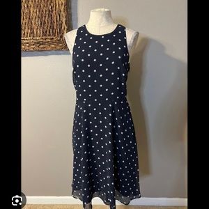 Banana Republic Navy Polka Dot Dress